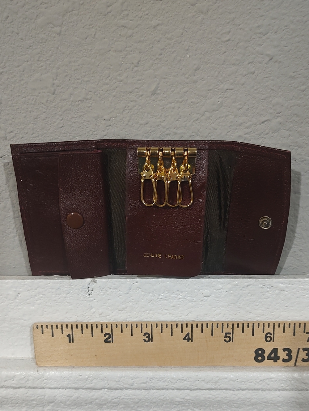 Genuine Leather Key Holder Wallet Vintage Change Purge Card Holder